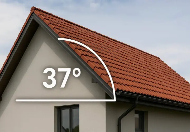 Kąt nachylenia dachu 37 stopni. Dowiedz się, jak obliczyć spadek dachu, aby zapewnić jego prawidłowe funkcjonowanie.