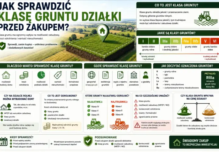 Jak podzielić działkę rolną? Sprawdź klasę gruntu przed zakupem, by uniknąć problemów i kosztów. Dowiedz się, gdzie i jak odczytać oznaczenia.