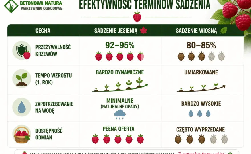 Kiedy sadzić maliny jesienne? Terminy i zasady udanej uprawy