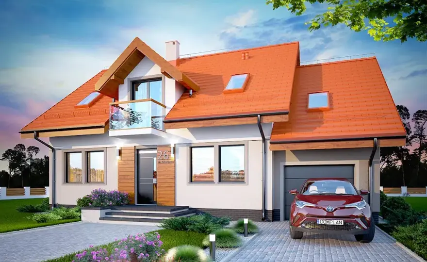 Karmelita BIS 2M - funkcjonalny projekt domu dla rodziny